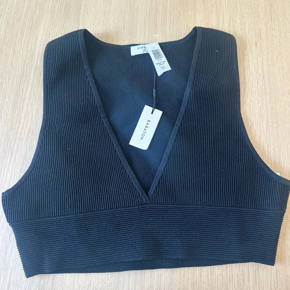 ARITZIA Babaton Sculpt Knot top 2XL NWT. Black 1380